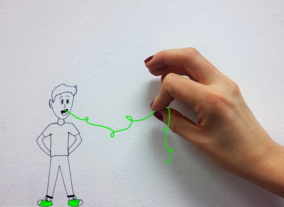 Thread hand drawing