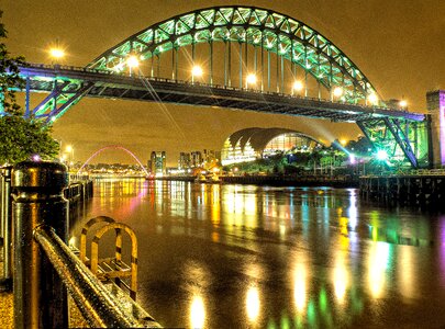 Reflection gateshead bridge photo