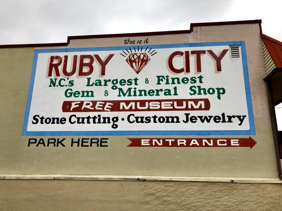 Ruby City Gems Sign, Franklin, NC 