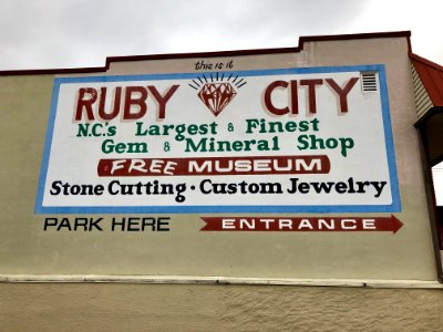 Ruby City Gems Sign, Franklin, NC 