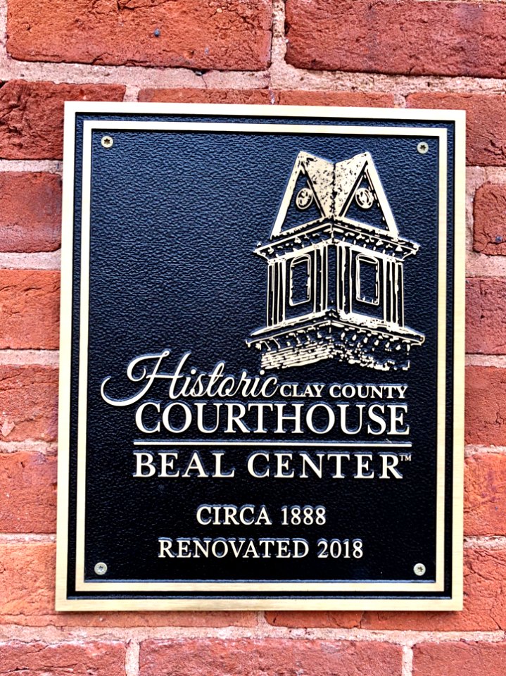 Historical Marker, Clay County Courthouse, Hayesville, NC 