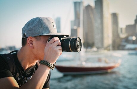 Person photographer taking photo
