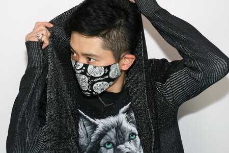 Model skull fashion mask