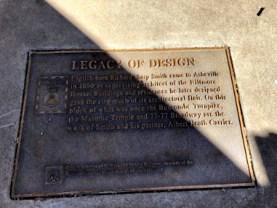 Legacy of Design Historical Marker, Asheville, NC 