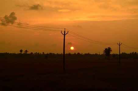 Travel sunset sky