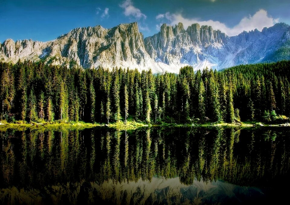 Nature south tyrol lake photo