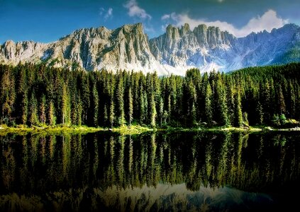 Nature south tyrol lake photo
