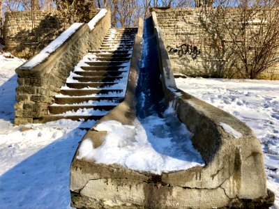 Stone Slide and Stairs, Burnet Woods, Clifton, Cincinnati,… 