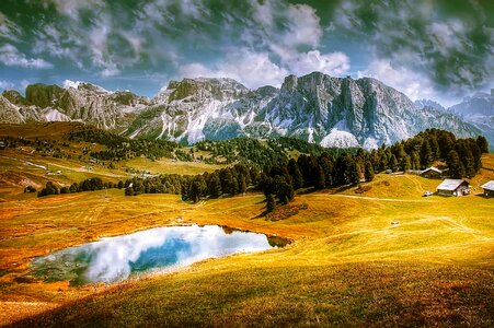 Landscape south tyrol mountains photo