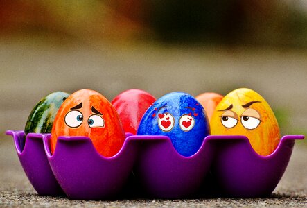 Eyes colorful happy easter photo