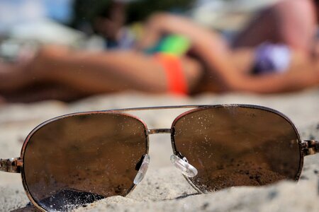 Summer sand glasses photo