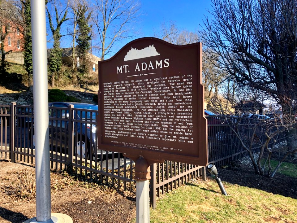 Historical Marker, Mount Adams, Cincinnati, OH 