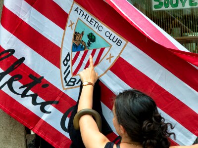 Soccer sport flag