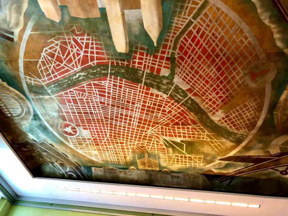 Ceiling, Secondary Dining Room, Cincinnati Union Terminal,… 