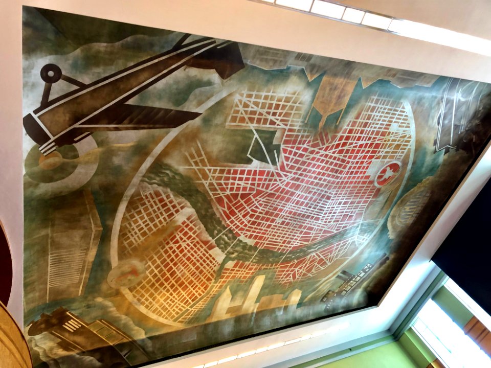 Ceiling, Secondary Dining Room, Cincinnati Union Terminal,… 