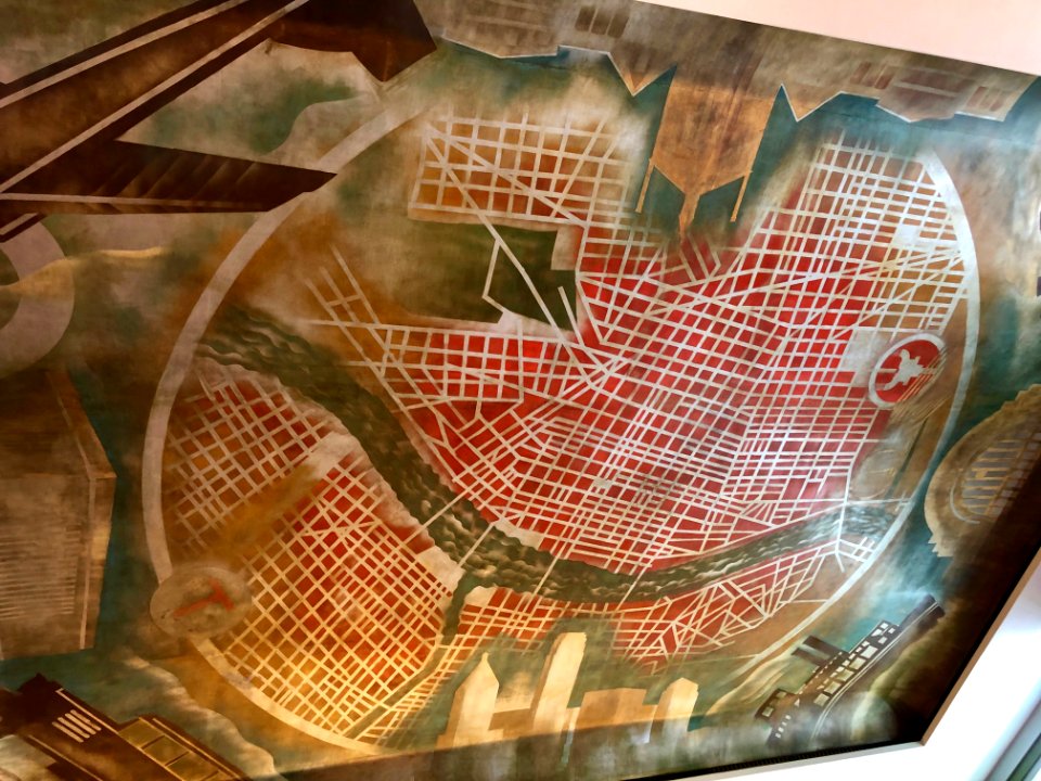 Ceiling, Secondary Dining Room, Cincinnati Union Terminal,… 