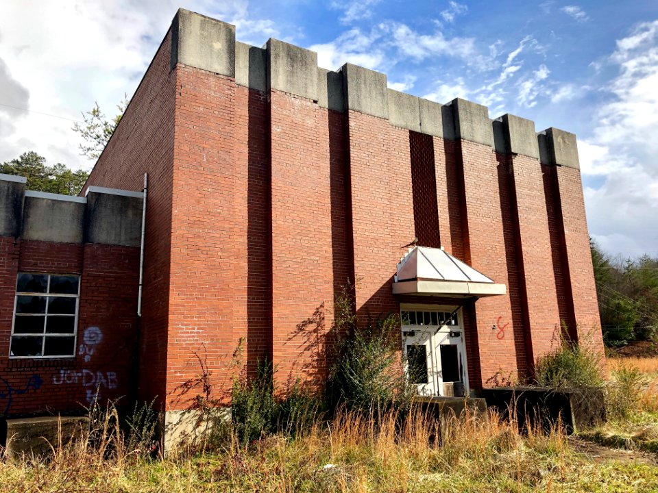 Gymnasium, Log Cabin Association Elementary School, Barker… 