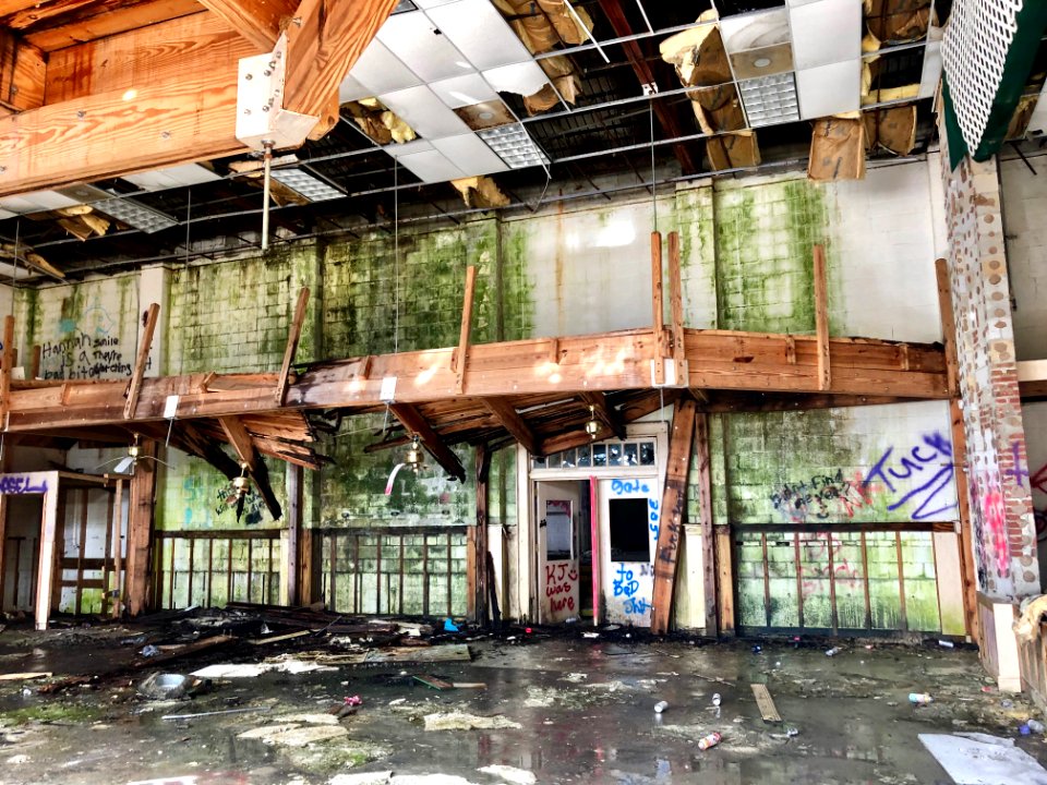 Gymnasium, Log Cabin Association Elementary School, Barker… 
