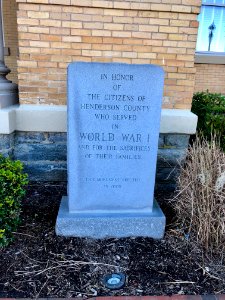World War I Memorial, Hendersonville, NC 