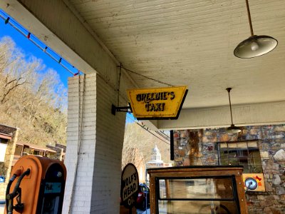 Greenie's Cab Sign, Marshall, NC photo