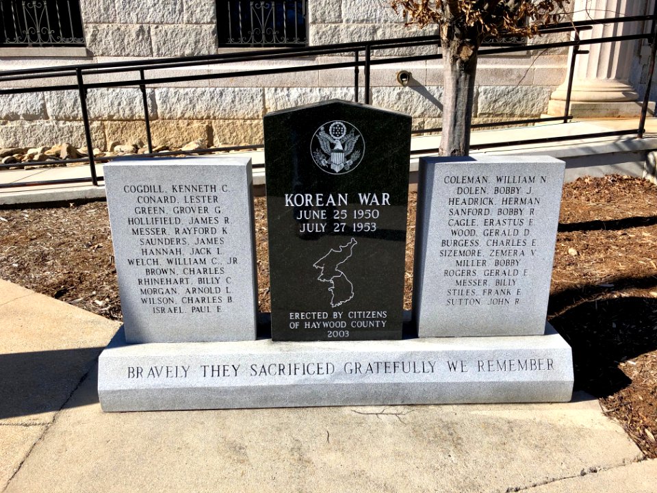 Korean War Memorial, Waynesville, NC 