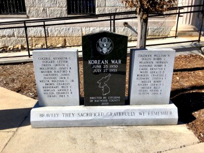 Korean War Memorial, Waynesville, NC 