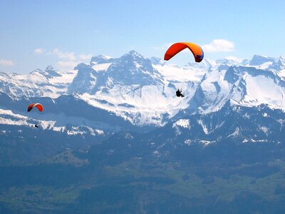 Paragliding alpine switzerland