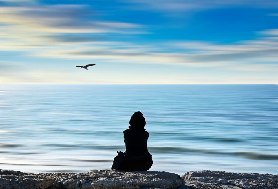 Ocean outdoors person