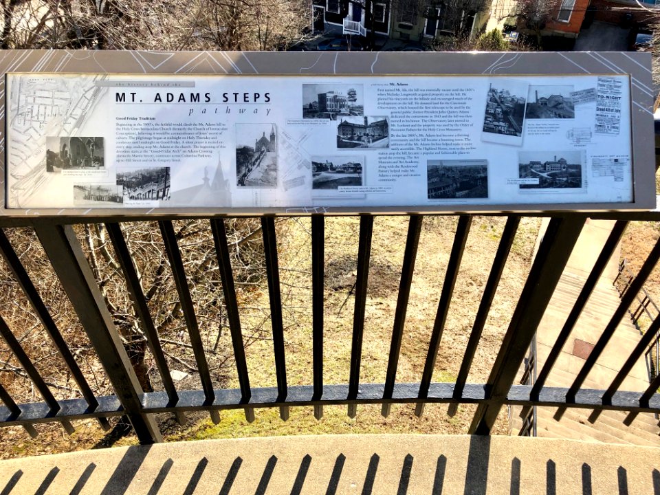 Signage, Mount Adams Steps, Mount Adams, Cincinnati, OH 
