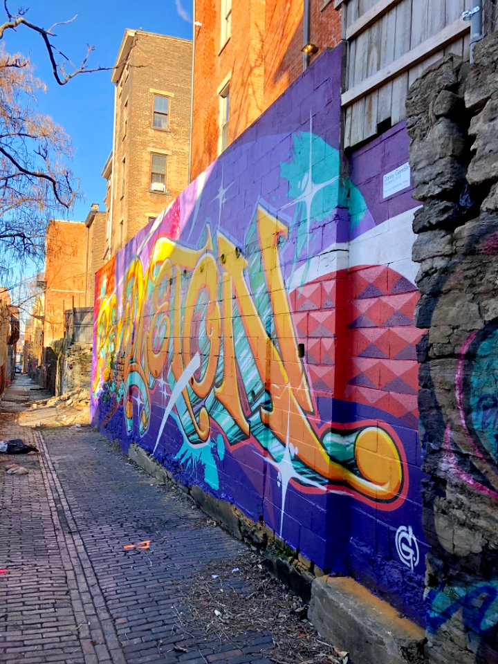 Mural, Bolivar Alley, Pendleton, Cincinnati, OH 
