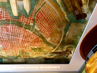 Ceiling, Secondary Dining Room, Cincinnati Union Terminal,… 