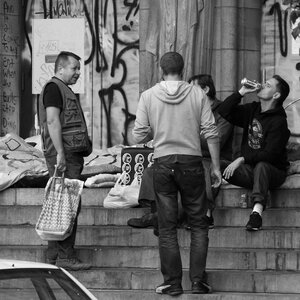 Homeless poverty men