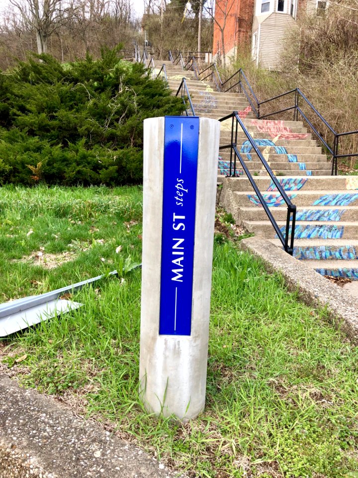 Signage, Main Street Steps, Over-the-Rhine, Cincinnati, OH… 