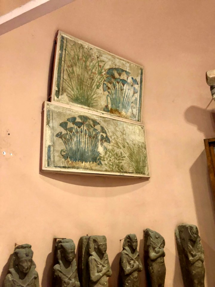Akhenaten Carvings and Frescoes, Egyptian Museum, al-Qāhir… 