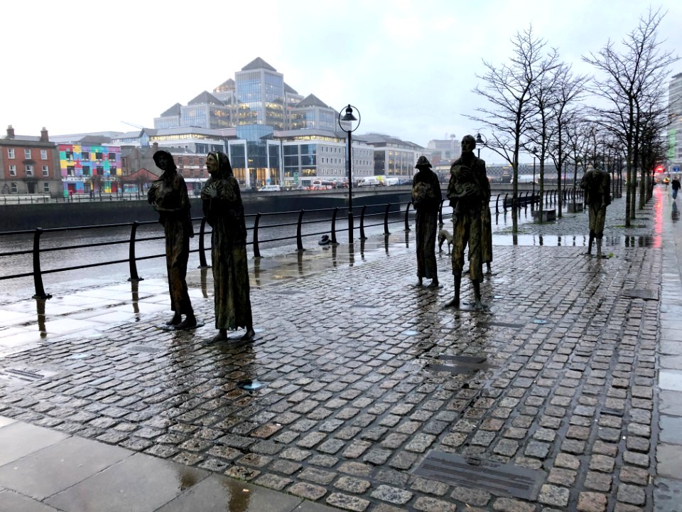 Famine Memorial, Custom House Quay, Dublin, Éire 