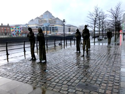Famine Memorial, Custom House Quay, Dublin, Éire 