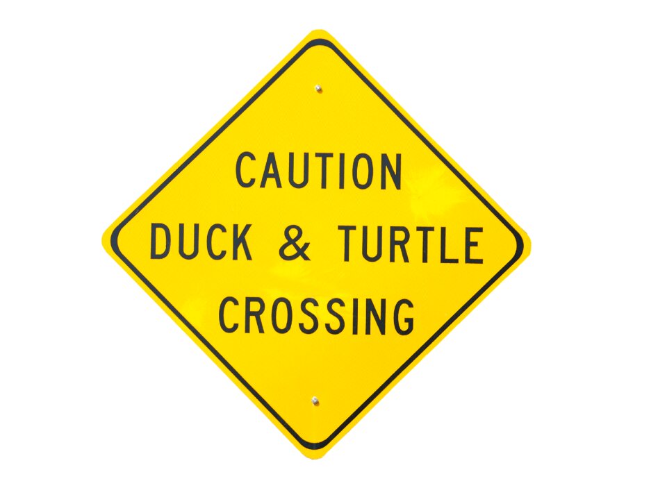 Caution warning isolated