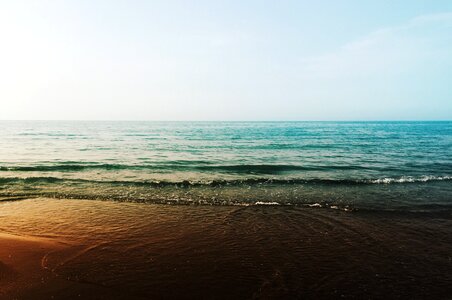 Sand sea seascape photo