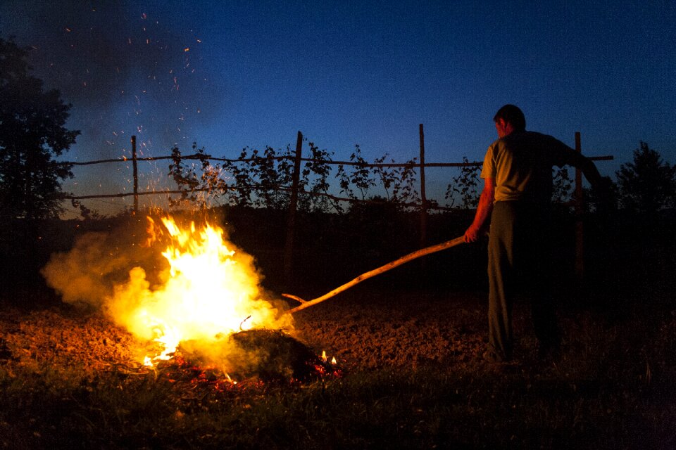 Burning cleaning fall cleaning