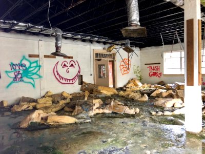 Cafeteria, Log Cabin Association Elementary School, Barker… 