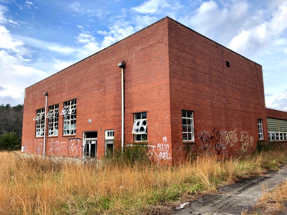 Gymnasium, Log Cabin Association Elementary School, Barker… 