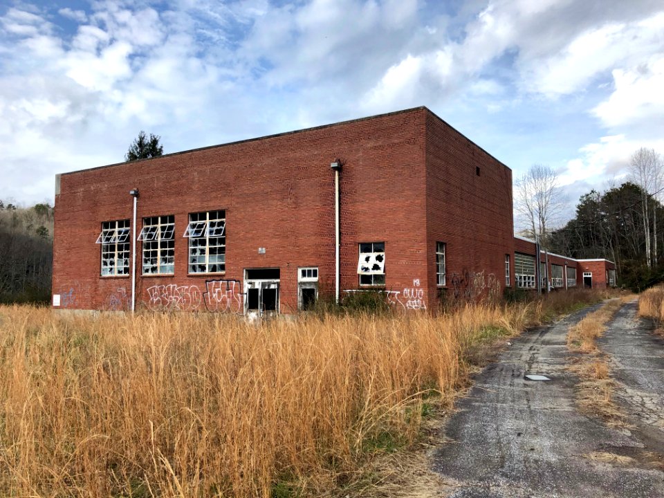 Gymnasium, Log Cabin Association Elementary School, Barker… 