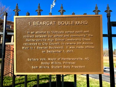 Historical Marker, Hendersonville High School, Hendersonvi… 