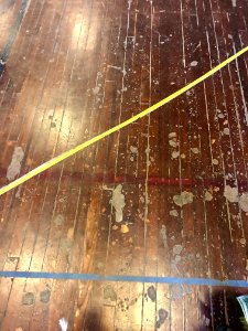 Floor, Gymnasium Building, Old Fines Creek School, Fines C… 