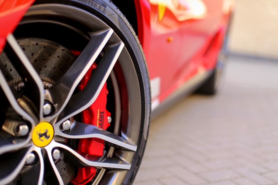 Red auto automobile