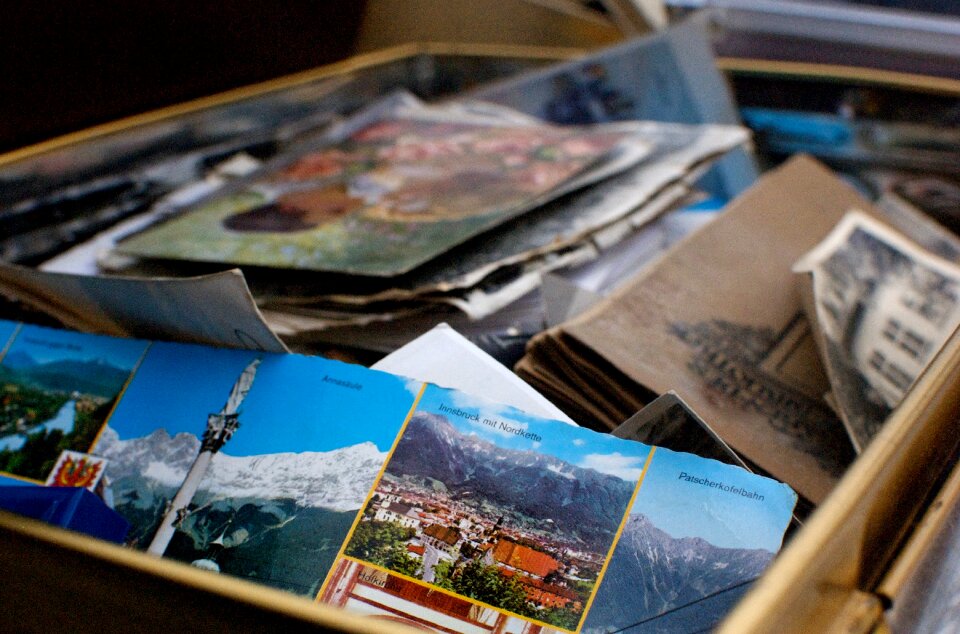 Books photographs moving box
