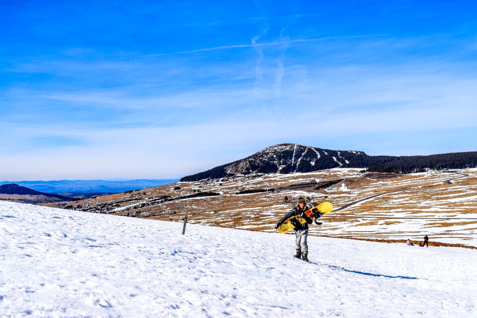 Snowboard ski winter landscape
