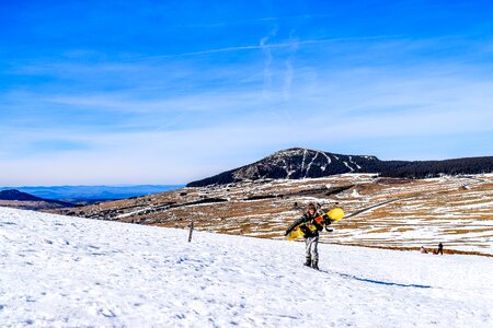 Snowboard ski winter landscape photo