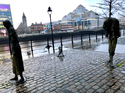 Famine Memorial, Custom House Quay, Dublin, Éire 