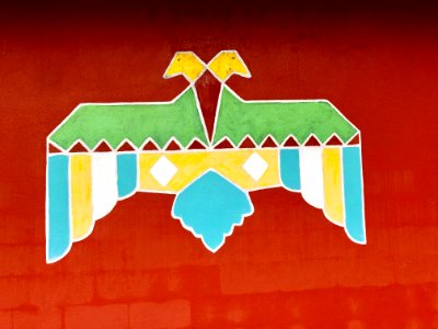 Thunderbird Mural, Cherokee, NC photo